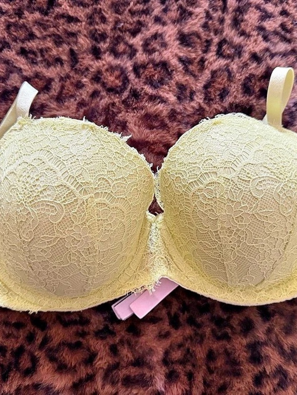 Victoria's Secret Dream Angels Lined Demi Bra Yellow 36D/80D